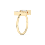 Wedding Band with 1.00 CT Round ,Emerald & Baguette Cut Moissanite – Yellow, White, or Rose Gold
