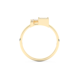 Wedding Band with 1.00 CT Round ,Emerald & Baguette Cut Moissanite – Yellow, White, or Rose Gold