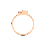 Wedding Band with 1.00 CT Round ,Emerald & Baguette Cut Moissanite – Yellow, White, or Rose Gold
