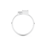 Wedding Band with 1.00 CT Round ,Emerald & Baguette Cut Moissanite – Yellow, White, or Rose Gold