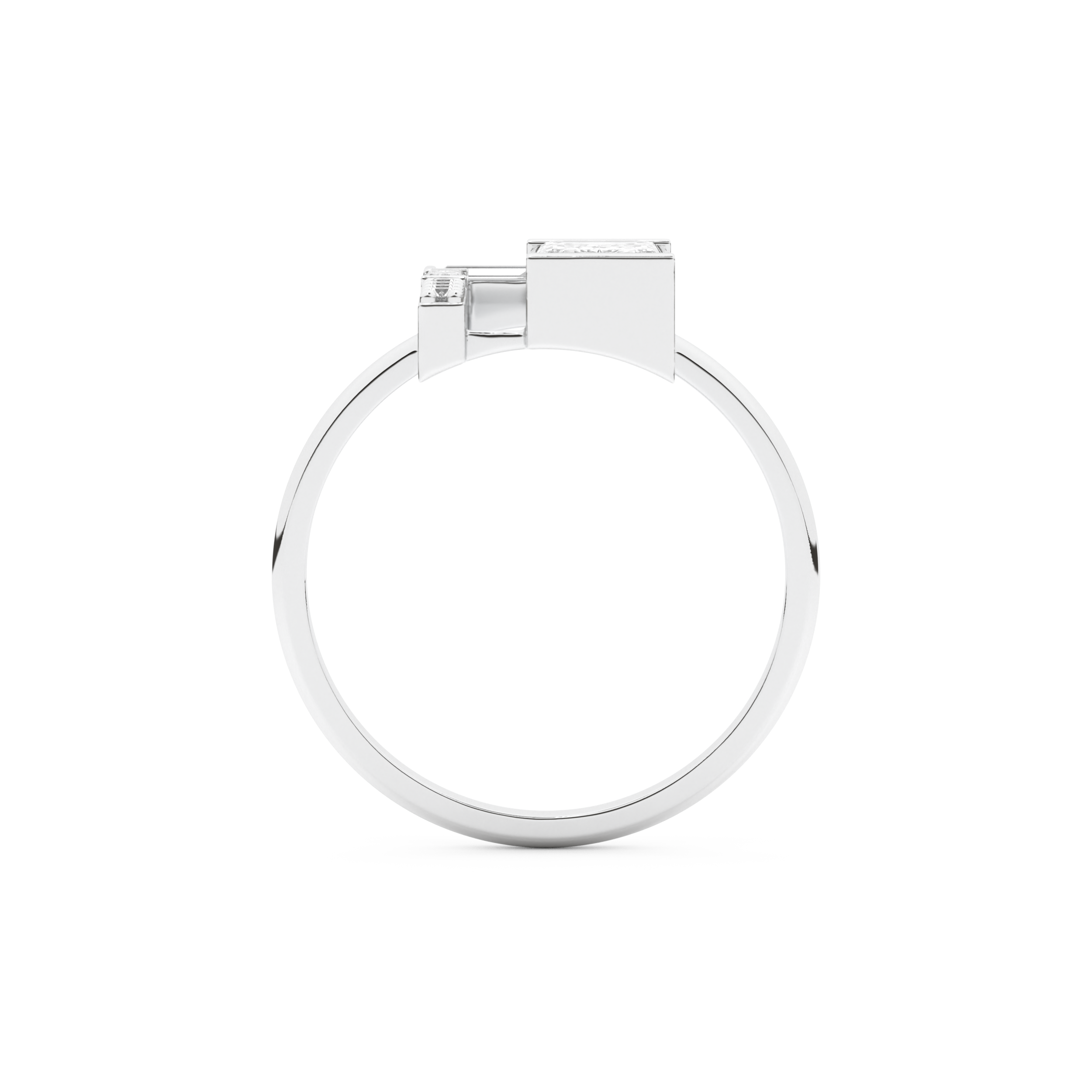 Wedding Band with 1.00 CT Round ,Emerald & Baguette Cut Moissanite – Yellow, White, or Rose Gold