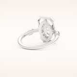 0.88 CT Marquise Shaped Pave Moissanite Engagement Ring
