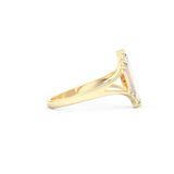 Elongated Baguette Straight Cut 1.0 Carat Moissanite Ring – Three Stones and Split Shank Setting in Gold