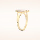 1 CT Baguette Shaped Cluster Moissanite Engagement Ring