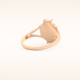 1 CT Baguette Shaped Cluster Moissanite Engagement Ring