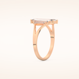 1 CT Baguette Shaped Cluster Moissanite Engagement Ring