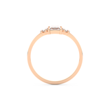 Elongated Baguette Straight Cut 1.0 Carat Moissanite Ring – Three Stones and Split Shank Setting in Gold