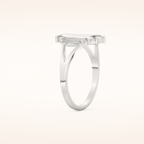 1 CT Baguette Shaped Cluster Moissanite Engagement Ring