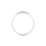 Elongated Baguette Straight Cut 1.0 Carat Moissanite Ring – Three Stones and Split Shank Setting in Gold
