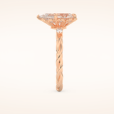 2.73 CT Pear Shaped Three Stone Twisted Shank Moissanite Engagement Ring