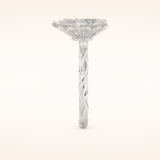 2.73 CT Pear Shaped Three Stone Twisted Shank Moissanite Engagement Ring