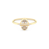 Wedding Band with 0.39 CT Triangle, Half Moon & Round Cut Moissanite – Yellow, White, or Rose Gold