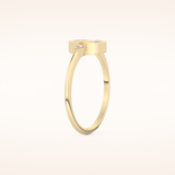 0.39 TCW Triangle, Half moon & Round Shaped Moissanite Multi Stone Bezel Wedding Band