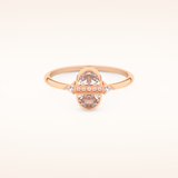 0.39 TCW Triangle, Half moon & Round Shaped Moissanite Multi Stone Bezel Wedding Band
