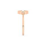 Wedding Band with 0.39 CT Triangle, Half Moon & Round Cut Moissanite – Yellow, White, or Rose Gold