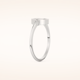 0.39 TCW Triangle, Half moon & Round Shaped Moissanite Multi Stone Bezel Wedding Band