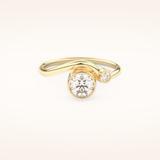0.79 TCW Round Shaped Toi Et Moi Bezel Moissanite Engagement Ring