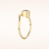 0.79 TCW Round Shaped Toi Et Moi Bezel Moissanite Engagement Ring