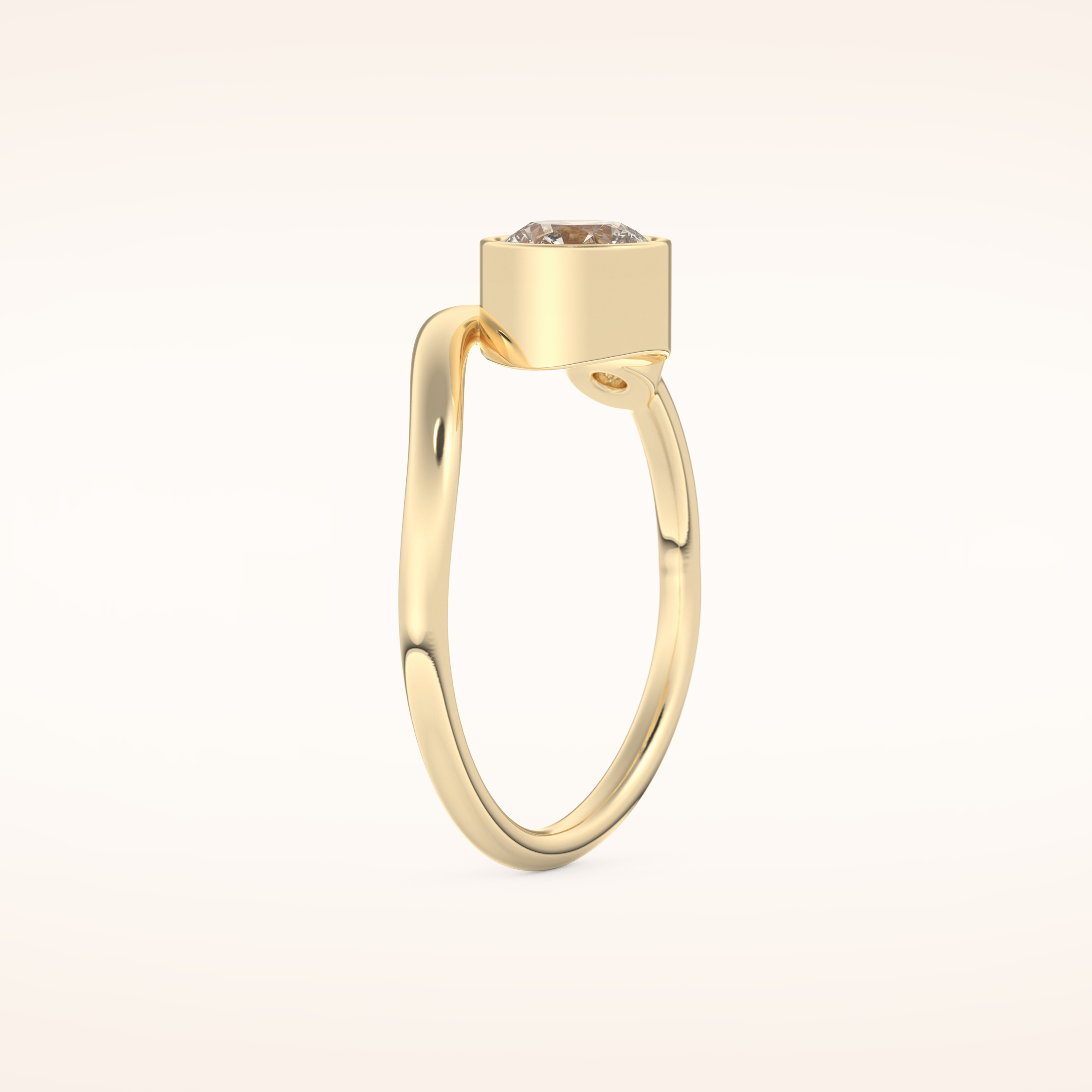 0.79 TCW Round Shaped Toi Et Moi Bezel Moissanite Engagement Ring