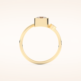 0.79 TCW Round Shaped Toi Et Moi Bezel Moissanite Engagement Ring
