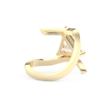 Triangle Cut 2.30 Carat Moissanite Ring – Solitaire Setting in Gold
