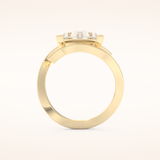 2.30 CT Triangle Shaped Solitaire Curved Shank Moissanite Engagement Ring