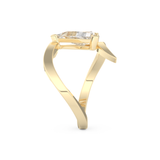 Triangle Cut 2.30 Carat Moissanite Ring – Solitaire Setting in Gold