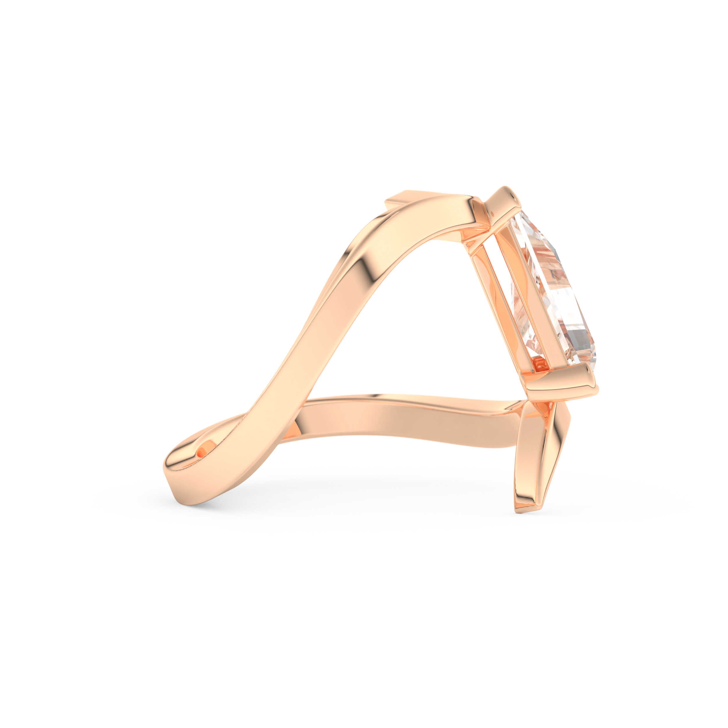 Triangle Cut 2.30 Carat Moissanite Ring – Solitaire Setting in Gold