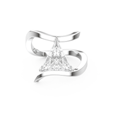 Triangle Cut 2.30 Carat Moissanite Ring – Solitaire Setting in Gold