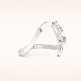2.30 CT Triangle Shaped Solitaire Curved Shank Moissanite Engagement Ring