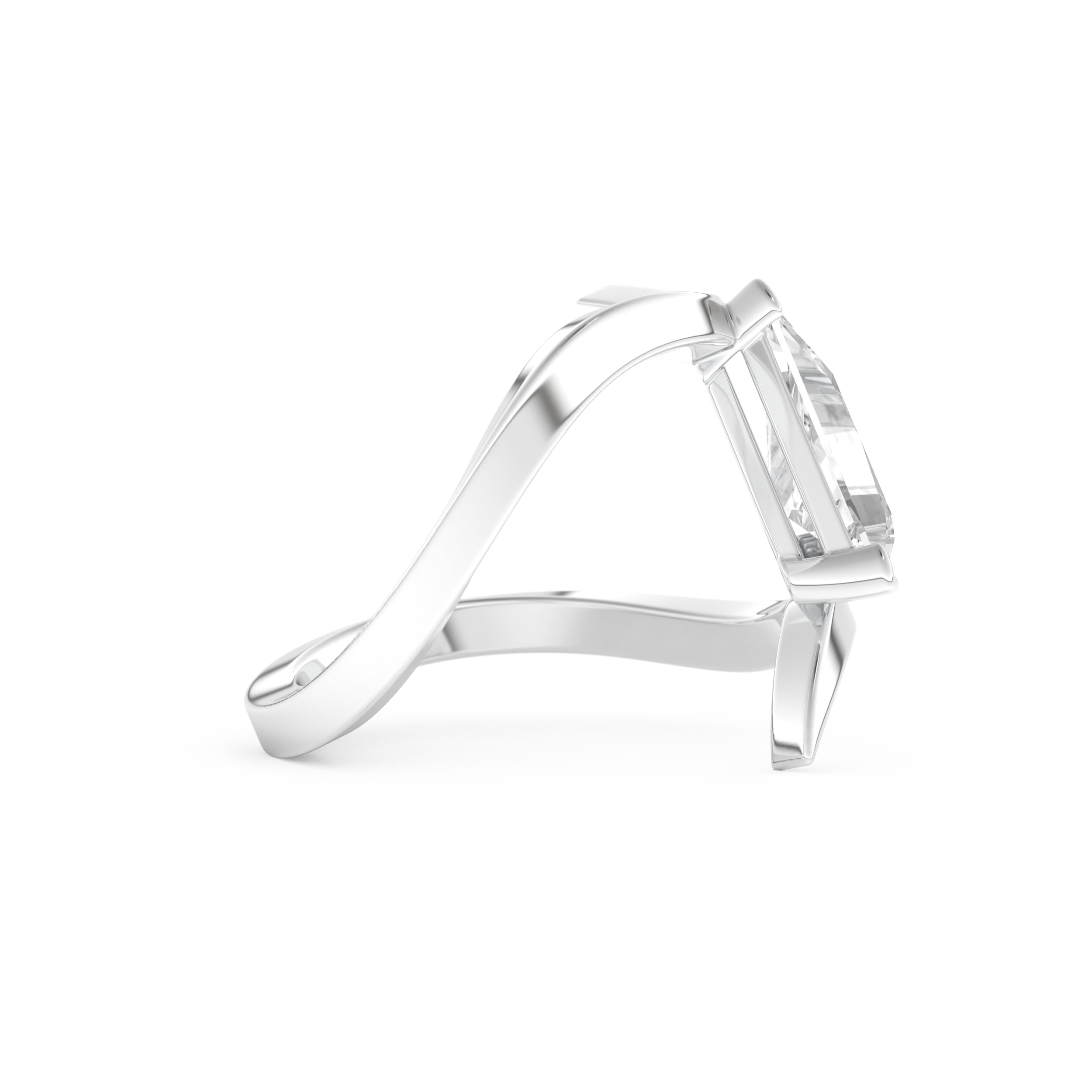 Triangle Cut 2.30 Carat Moissanite Ring – Solitaire Setting in Gold