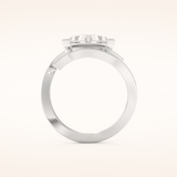 2.30 CT Triangle Shaped Solitaire Curved Shank Moissanite Engagement Ring