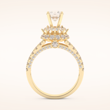 0.81 CT Round Shaped Cluster Moissanite Engagement Ring