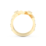 Half Eternity Wedding Band with 1.18 CT Round and Baguette Cut Moissanite – Yellow, White, or Rose Gold 5