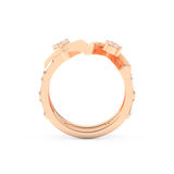 Half Eternity Wedding Band with 1.18 CT Round and Baguette Cut Moissanite – Yellow, White, or Rose Gold 17