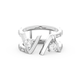 Half Eternity Wedding Band with 1.18 CT Round and Baguette Cut Moissanite – Yellow, White, or Rose Gold 7