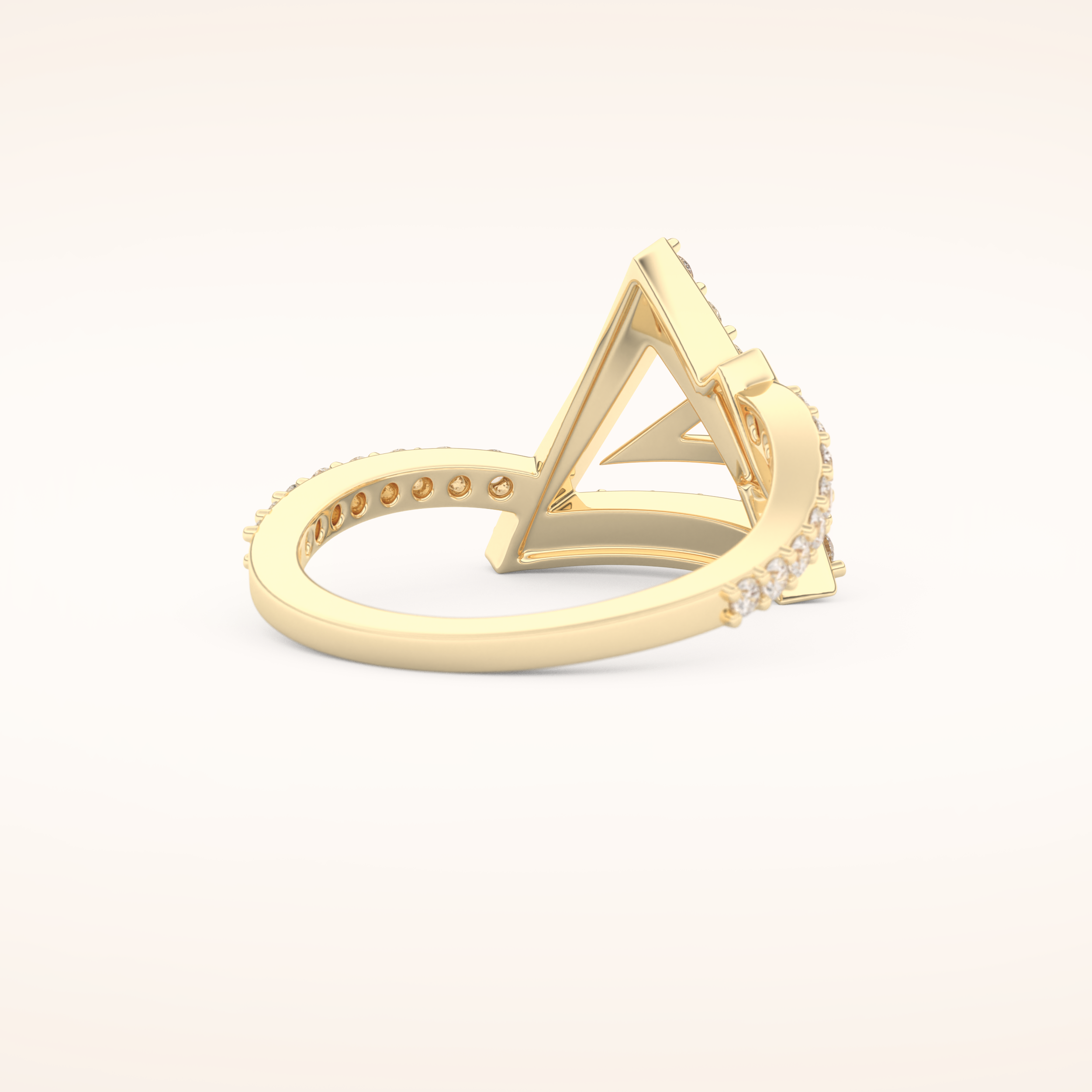 0.56 TCW Round Shaped Moissanite Prism Wedding Band