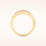 0.56 TCW Round Shaped Moissanite Prism Wedding Band