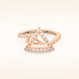 0.56 TCW Round Shaped Moissanite Prism Wedding Band