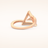 0.56 TCW Round Shaped Moissanite Prism Wedding Band
