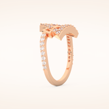 0.56 TCW Round Shaped Moissanite Prism Wedding Band