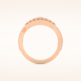 0.56 TCW Round Shaped Moissanite Prism Wedding Band