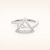 0.56 TCW Round Shaped Moissanite Prism Wedding Band