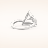 0.56 TCW Round Shaped Moissanite Prism Wedding Band