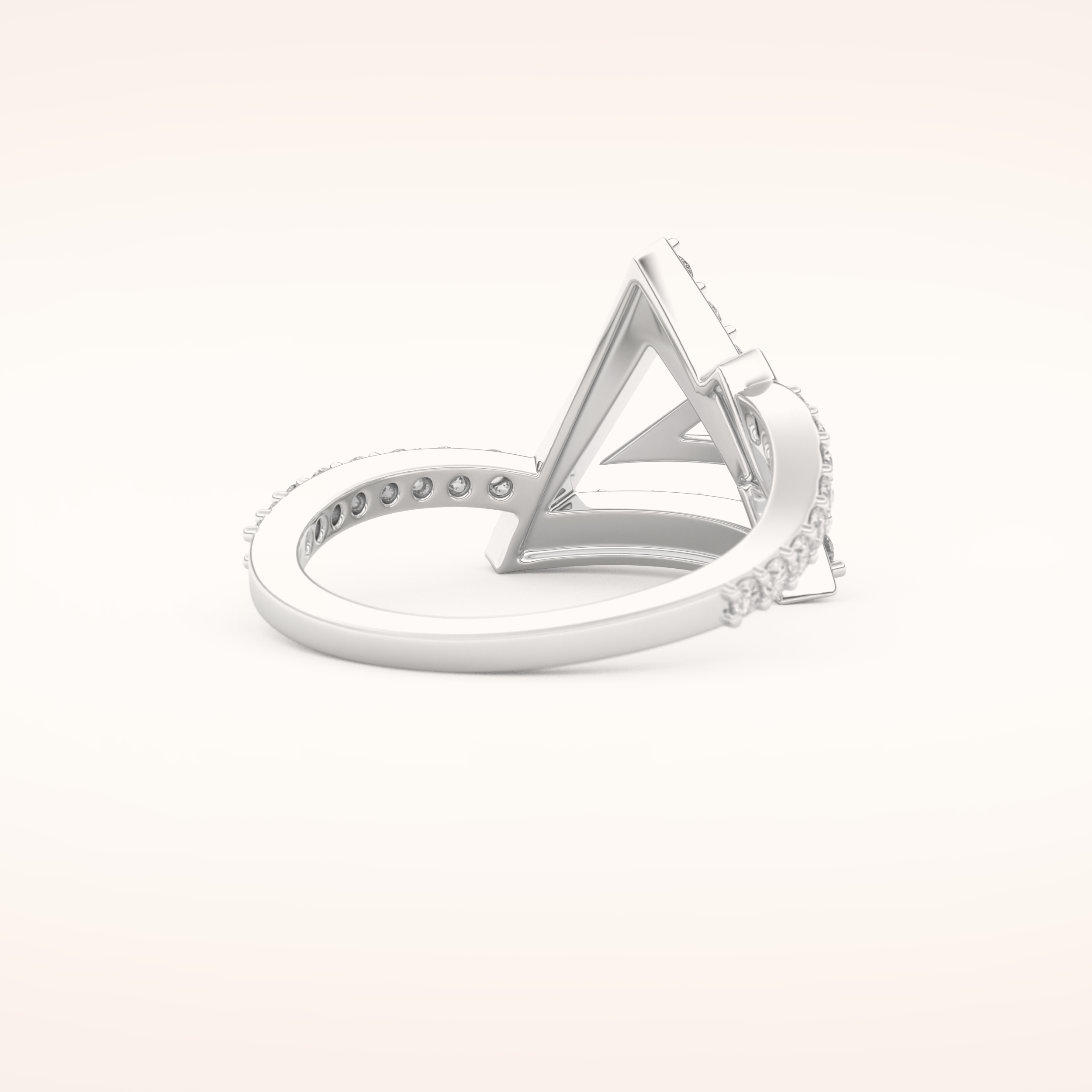 0.56 TCW Round Shaped Moissanite Prism Wedding Band