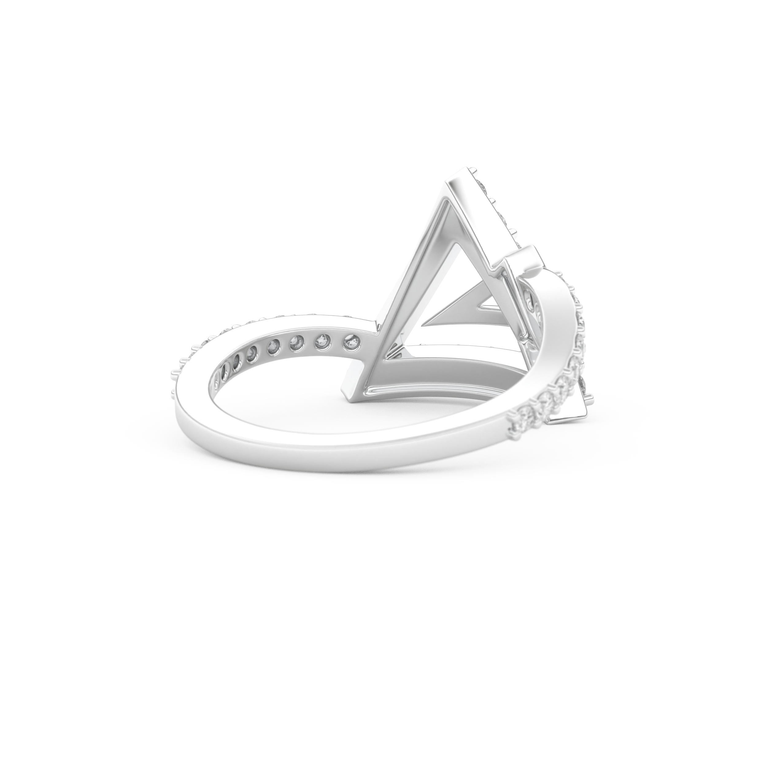 Half Eternity Wedding Band with 0.56 CT Round Cut Moissanite – Yellow, White, or Rose Gold