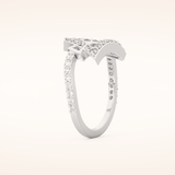 0.56 TCW Round Shaped Moissanite Prism Wedding Band