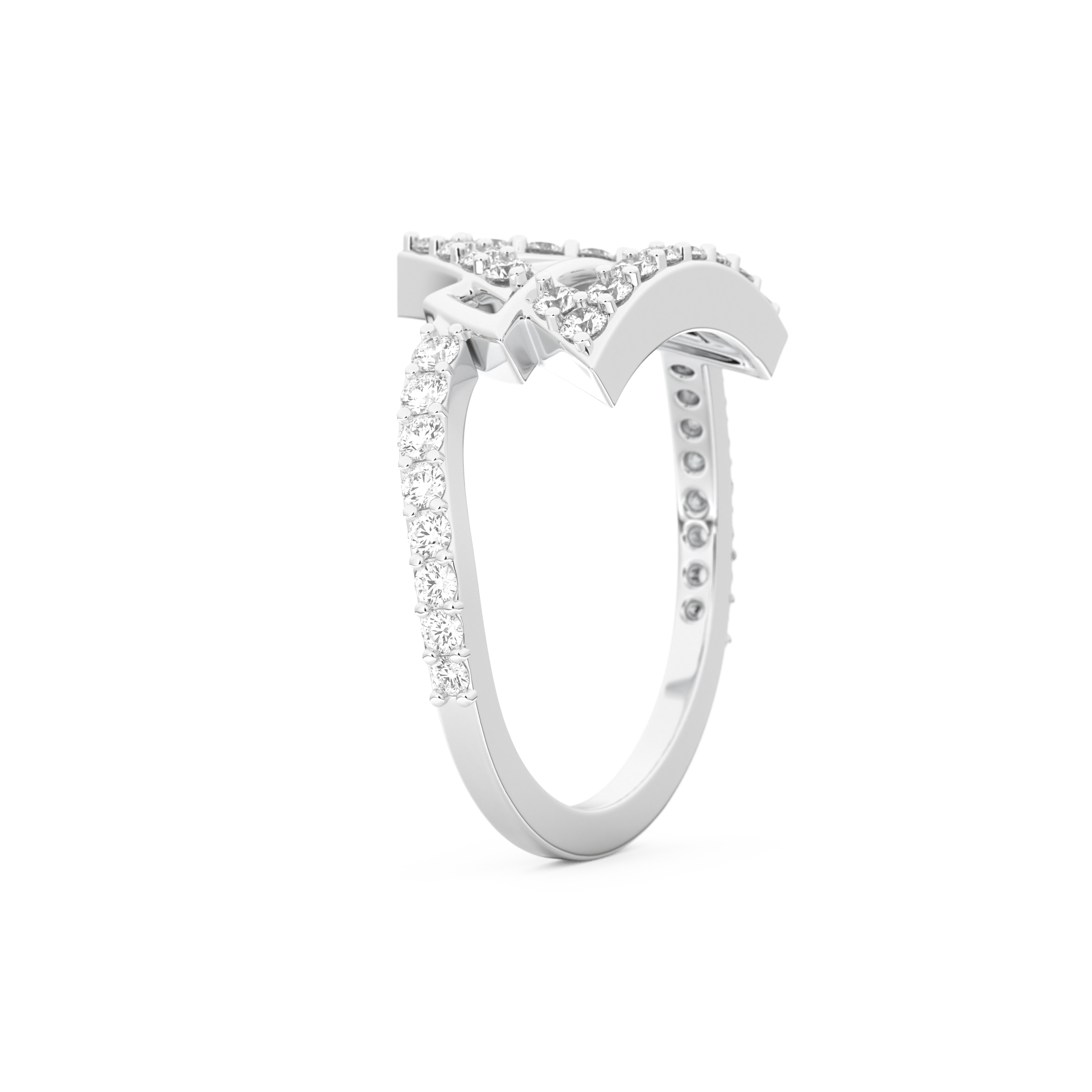 Half Eternity Wedding Band with 0.56 CT Round Cut Moissanite – Yellow, White, or Rose Gold