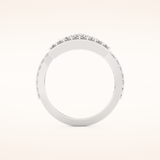 0.56 TCW Round Shaped Moissanite Prism Wedding Band