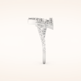 0.56 TCW Round Shaped Moissanite Prism Wedding Band